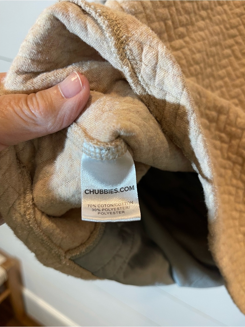 Chubbies Men's Cream Textured Everyday Quarter-Zip Pullover Size Large - Picture 5 of 9